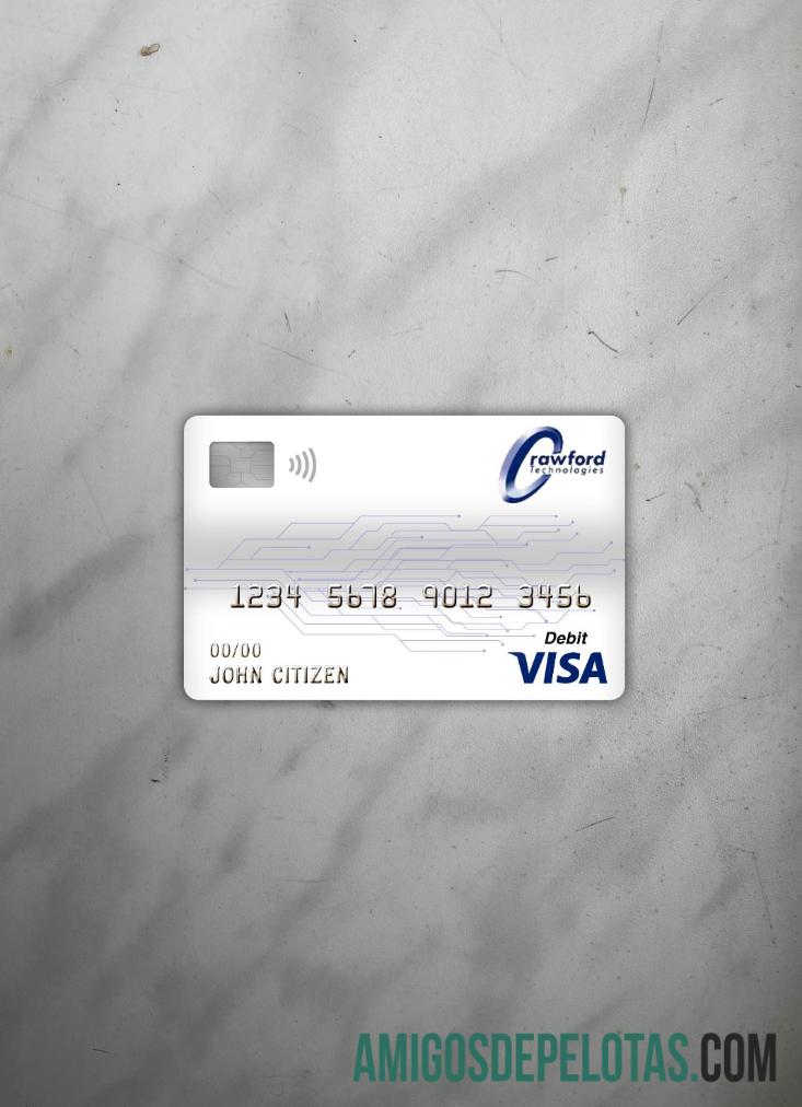 Cartão de débito Visa do Canadá Crawfordtech Bank Photolook Front baixar para verificação